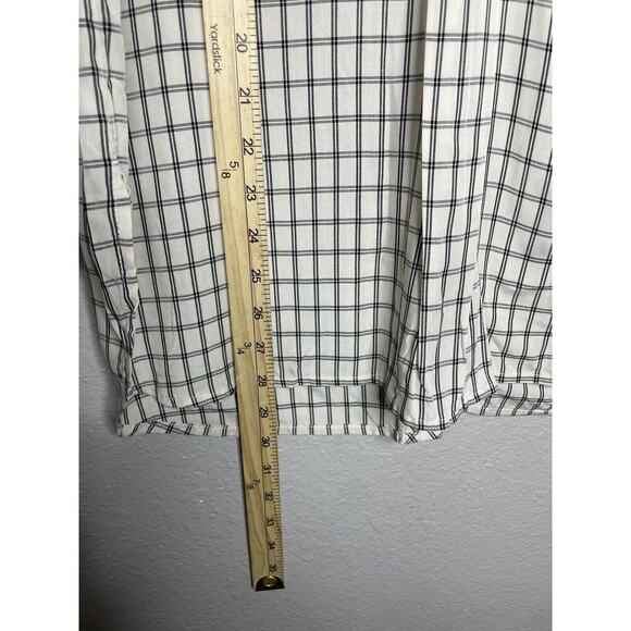 J.Jill Button Down Back Windowpane Shirt Size Small Collared Lagenlook Rayon - Picture 9 of 13